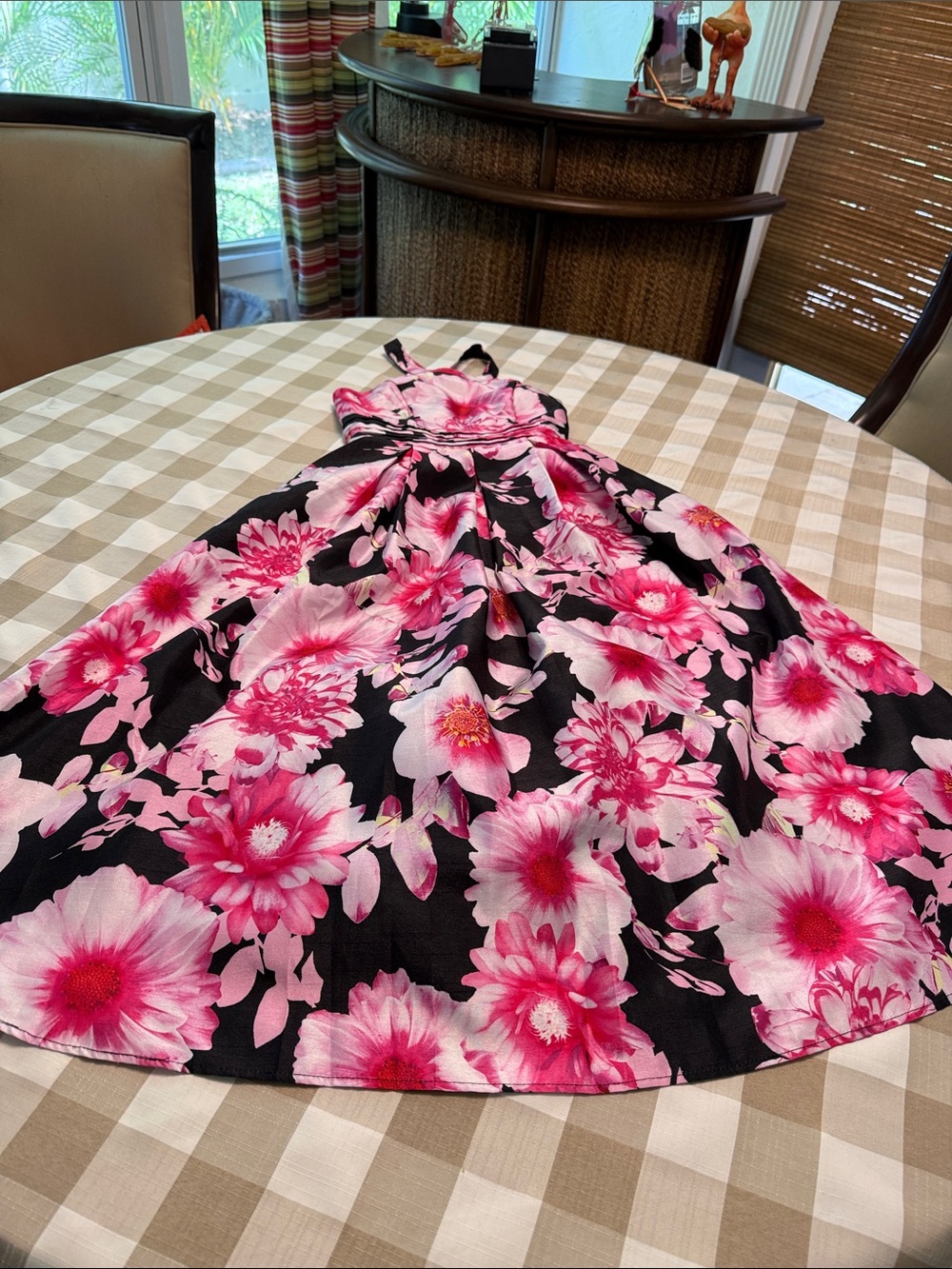 Speechless Black Dress with Pink Floral Print